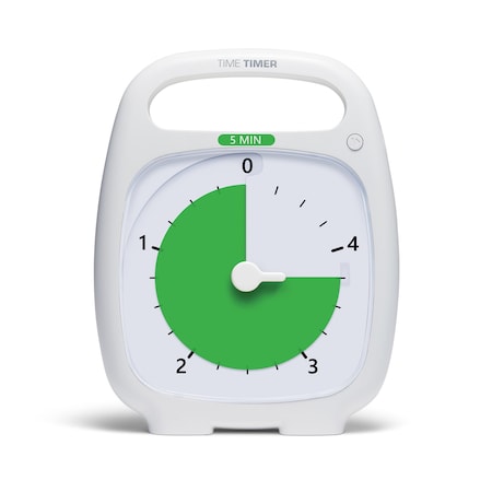 Time Timer PLUS 5 Minute Timer, White TT05-W